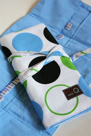 Della Q Interchangeable Blue Green Polka Dot Print